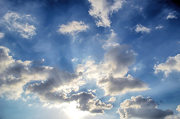 Image showing Blue sky with white cloud