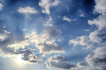 Image showing Blue sky with white cloud