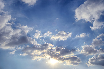 Image showing Blue sky with white cloud