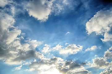 Image showing Blue sky with white cloud