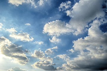 Image showing Blue sky with white cloud