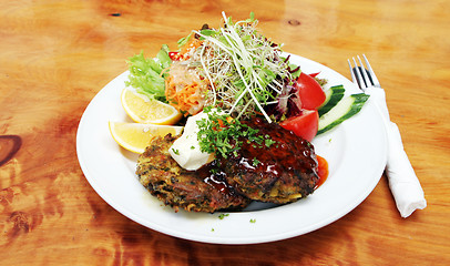 Image showing Fresh mussel fritters