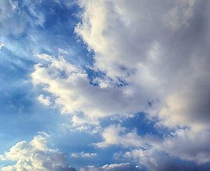 Image showing Blue sky with white cloud