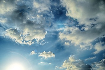 Image showing Blue sky with white cloud