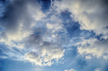 Image showing Blue sky with white cloud