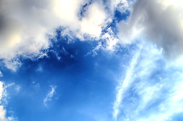 Image showing Blue sky with white cloud