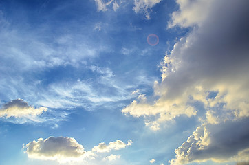 Image showing Blue sky with white cloud