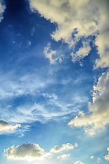 Image showing Blue sky with white cloud