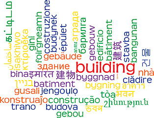 Image showing Building multilanguage wordcloud background concept