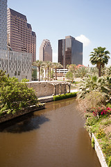 Image showing San Antonio River Flows Thru Texas City Downtown Riverwalk