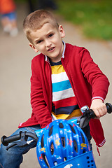 Image showing boy on the bicycle at Park