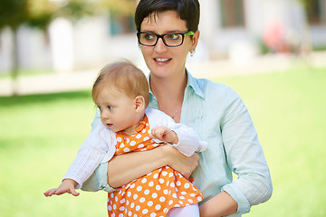 Image showing mom and baby in nature