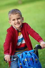 Image showing boy on the bicycle at Park