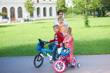 Image showing happy young family in park