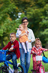 Image showing happy young family in park