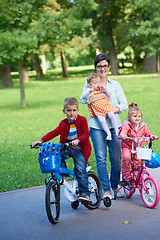 Image showing happy young family in park