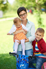 Image showing happy young family in park