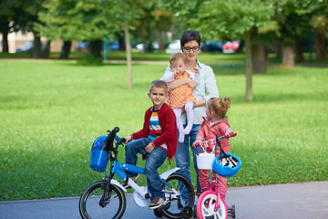 Image showing happy young family in park