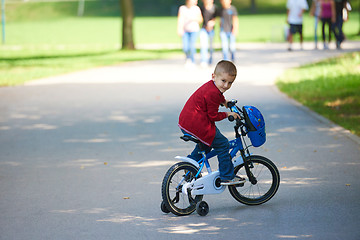 Image showing boy on the bicycle at Park