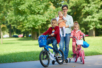 Image showing happy young family in park