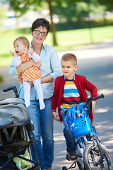 Image showing happy young family in park