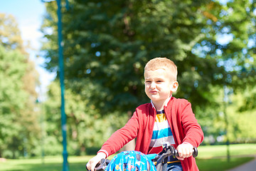 Image showing boy on the bicycle at Park