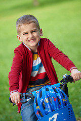 Image showing boy on the bicycle at Park