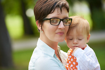 Image showing mom and baby in nature