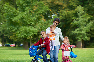 Image showing happy young family in park