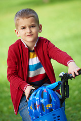 Image showing boy on the bicycle at Park