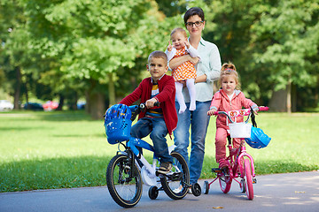 Image showing happy young family in park