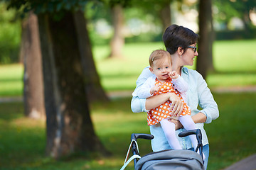 Image showing mom and baby in nature