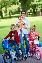 Image showing happy young family in park