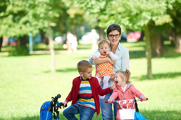 Image showing happy young family in park