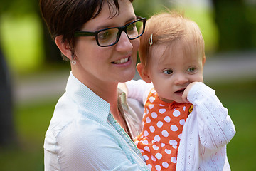 Image showing mom and baby in nature