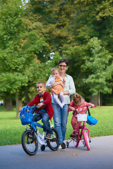 Image showing happy young family in park