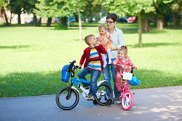 Image showing happy young family in park