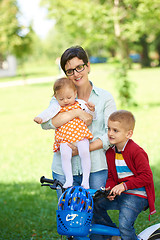 Image showing happy young family in park