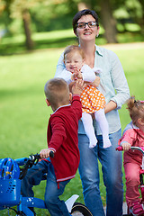 Image showing happy young family in park