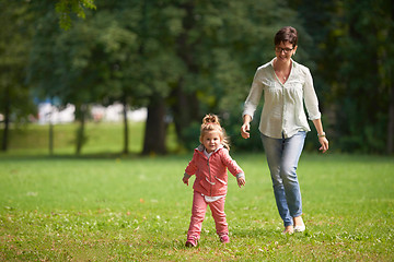 Image showing happy family playing together outdoor in park