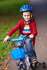 Image showing boy on the bicycle at Park