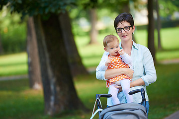 Image showing mom and baby in nature