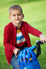 Image showing boy on the bicycle at Park