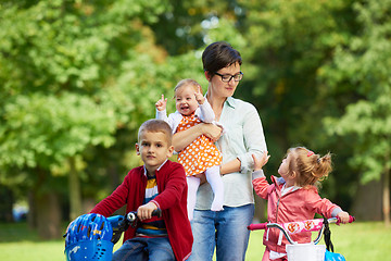 Image showing happy young family in park