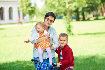 Image showing happy young family in park