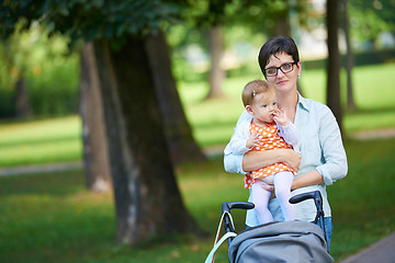 Image showing mom and baby in nature