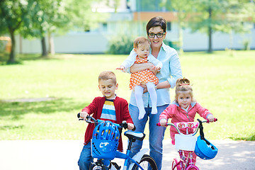 Image showing happy young family in park