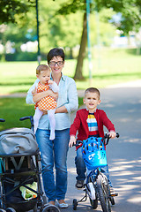 Image showing happy young family in park