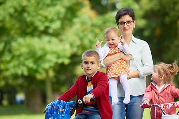 Image showing happy young family in park