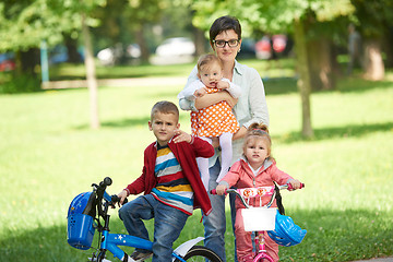 Image showing happy young family in park